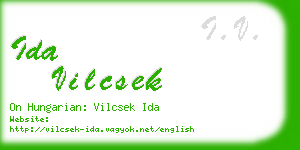 ida vilcsek business card